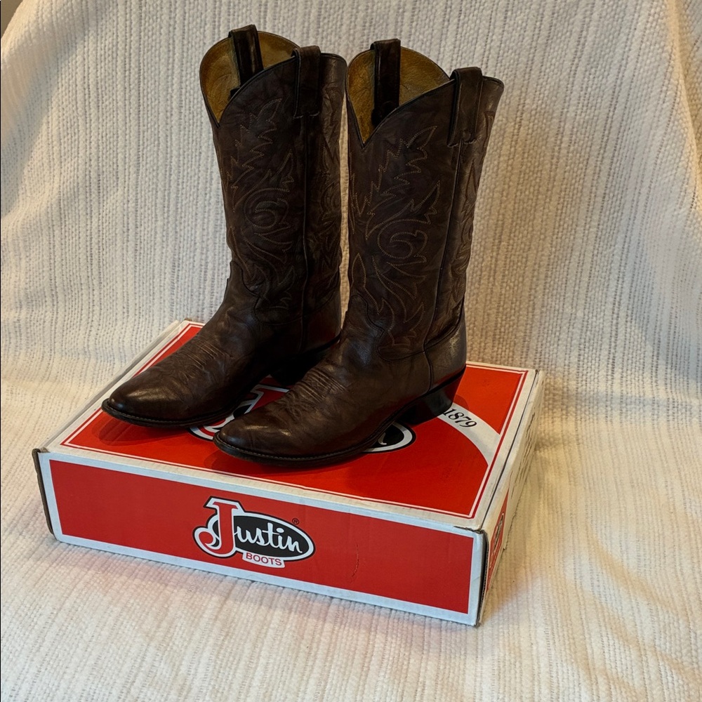 Justin Marbled Deerlite Western Boots Men’s 10.5 D